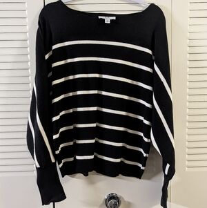 Magaschoni Black Ribbed Knit Top